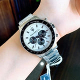 Buy Shop Maserati SFIDA Chronograph White Dial Silver Steel Strap Watch For Men - R8873640003 USA Online