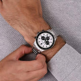 Buy Shop Maserati SFIDA Chronograph White Dial Silver Steel Strap Watch For Men - R8873640003 USA Online