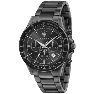 Buy Shop Maserati SFIDA Limited Edition Chronograph Black Dial Black Steel Strap Watch for Men - R8873640016 USA Online