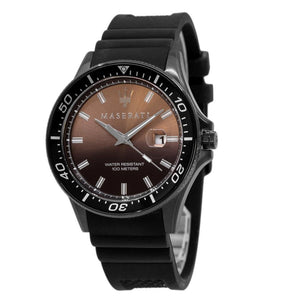 Buy Shop Maserati SFIDA Quartz Black Dial Black Rubber Strap Watch For Men - R8851140001 USA Online