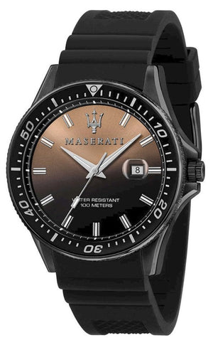 Buy Shop Maserati SFIDA Quartz Black Dial Black Rubber Strap Watch For Men - R8851140001 USA Online