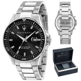 Buy Shop Maserati SFIDA Quartz Black Dial Stainless Steel Watch For Men - R8853140002 USA Online