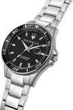 Buy Shop Maserati SFIDA Quartz Black Dial Stainless Steel Watch For Men - R8853140002 USA Online