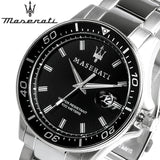 Buy Shop Maserati SFIDA Quartz Black Dial Stainless Steel Watch For Men - R8853140002 USA Online