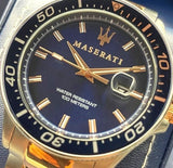 Buy Shop Maserati SFIDA Quartz Blue Dial Stainless Steel 44mm Watch For Men - R8853140003 USA Online