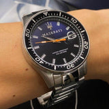 Buy Shop Maserati SFIDA Quartz Bue Dial Stainless Steel Watch For Men - R8853140001 USA Online