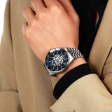 Buy Shop Maserati SFIDA Skeleton Automatic Blue Dial Silver Steel Strap Watch for Men - R8823140011 USA Online