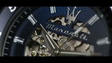 Buy Shop Maserati SFIDA Skeleton Automatic Blue Dial Silver Steel Strap Watch for Men - R8823140011 USA Online