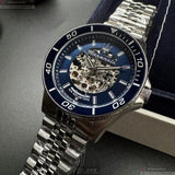 Buy Shop Maserati SFIDA Skeleton Automatic Blue Dial Silver Steel Strap Watch for Men - R8823140011 USA Online