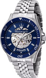 Buy Shop Maserati SFIDA Skeleton Automatic Blue Dial Silver Steel Strap Watch for Men - R8823140011 USA Online