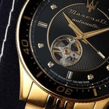 Buy Shop Maserati SFIDA Special Edition Automatic Black Dial Gold Steel Strap Watch for Men - R8823140012 USA Online