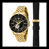 Buy Shop Maserati SFIDA Special Edition Automatic Black Dial Gold Steel Strap Watch for Men - R8823140012 USA Online