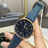 Buy Shop Maserati Sorpasso Chronograph Blue Dial Blue Leather Strap Watch for Men - R8871624009 USA Online