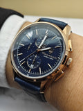 Buy Shop Maserati Sorpasso Chronograph Blue Dial Blue Leather Strap Watch for Men - R8871624009 USA Online