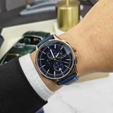 Buy Shop Maserati Sorpasso Chronograph Blue Dial Blue Leather Strap Watch for Men - R8871624009 USA Online