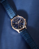 Buy Shop Maserati Sorpasso Chronograph Blue Dial Blue Leather Strap Watch for Men - R8871624009 USA Online