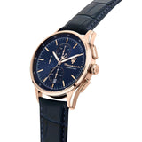 Buy Shop Maserati Sorpasso Chronograph Blue Dial Blue Leather Strap Watch for Men - R8871624009 USA Online