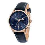 Buy Shop Maserati Sorpasso Chronograph Blue Dial Blue Leather Strap Watch for Men - R8871624009 USA Online
