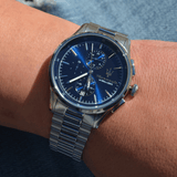 Buy Shop Maserati Sorpasso Chronograph Blue Dial Silver Steel Strap Watch for Men - R8873624004 USA Online