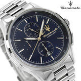 Buy Shop Maserati Sorpasso Chronograph Blue Dial Silver Steel Strap Watch for Men - R8873624004 USA Online