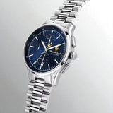 Buy Shop Maserati Sorpasso Chronograph Blue Dial Silver Steel Strap Watch for Men - R8873624004 USA Online