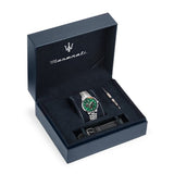 Buy Shop Maserati Sorpasso Chronograph Green Dial Silver Steel Strap Watch for Men - R8873624002 USA Online