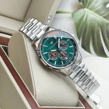 Buy Shop Maserati Sorpasso Chronograph Green Dial Silver Steel Strap Watch for Men - R8873624002 USA Online