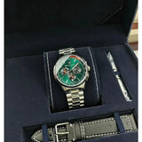 Buy Shop Maserati Sorpasso Chronograph Green Dial Silver Steel Strap Watch for Men - R8873624002 USA Online