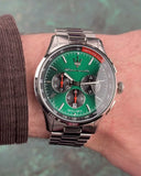 Buy Shop Maserati Sorpasso Chronograph Green Dial Silver Steel Strap Watch for Men - R8873624002 USA Online