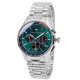 Buy Shop Maserati Sorpasso Chronograph Green Dial Silver Steel Strap Watch for Men - R8873624002 USA Online