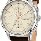 Buy Shop Maserati Sorpasso Chronograph White Dial Brown Leather Strap Watch for Men - R8871624010 USA Online