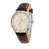 Buy Shop Maserati Sorpasso Chronograph White Dial Brown Leather Strap Watch for Men - R8871624010 USA Online