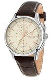 Buy Shop Maserati Sorpasso Chronograph White Dial Brown Leather Strap Watch for Men - R8871624010 USA Online