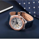 Buy Shop Maserati Stile Automatic Limited Edition White Dial Blue Leather Strap Watch For Men - R8821142001 USA Online