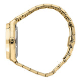 Buy Shop Maserati Stile Black Dial Gold Steel Strap Watch For Men - R8853142004 USA Online
