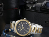 Buy Shop Maserati Stile Black Dial Two Tone Stainless Steel Watch For Men - R8853142008 USA Online