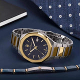 Buy Shop Maserati Stile Black Dial Two Tone Stainless Steel Watch For Men - R8853142008 USA Online