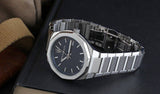 Buy Shop Maserati Stile Blue Dial Silver Steel Strap Watch For Men - R8853142006 USA Online