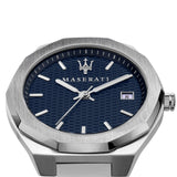 Buy Shop Maserati Stile Blue Dial Silver Steel Strap Watch For Men - R8853142006 USA Online