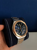 Buy Shop Maserati Stile Chronograph Blue Dial Rose Gold Two Tone Strap Watch For Men - R8873642002 USA Online