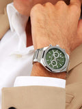 Buy Shop Maserati Stile Chronograph Green Dial Silver Steel Strap Watch for Men - R8873642011 USA Online