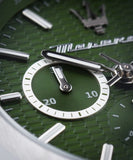 Buy Shop Maserati Stile Chronograph Green Dial Silver Steel Strap Watch for Men - R8873642011 USA Online