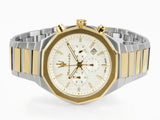 Buy Shop Maserati Stile Chronograph White Dial Two Tone Steel Strap Watch For Men - R8873642009 USA Online