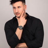 Buy Shop Maserati Stile Quartz Black Dial Black Steel Strap Watch For Men - R8853142001 USA Online