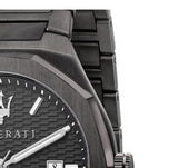 Buy Shop Maserati Stile Quartz Black Dial Black Steel Strap Watch For Men - R8853142001 USA Online