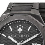 Buy Shop Maserati Stile Quartz Black Dial Black Steel Strap Watch For Men - R8853142001 USA Online