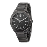 Buy Shop Maserati Stile Quartz Black Dial Black Steel Strap Watch For Men - R8853142001 USA Online
