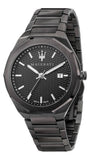 Buy Shop Maserati Stile Quartz Black Dial Black Steel Strap Watch For Men - R8853142001 USA Online