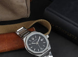 Buy Shop Maserati Stile Analog Black Dial Silver Steel Strap Watch For Men - R8853142003 USA Online