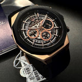 Buy Shop Maserati Stile Skeleton Chronograph Black Dial Black Silicone Strap Watch for Men - R8871642003 USA Online